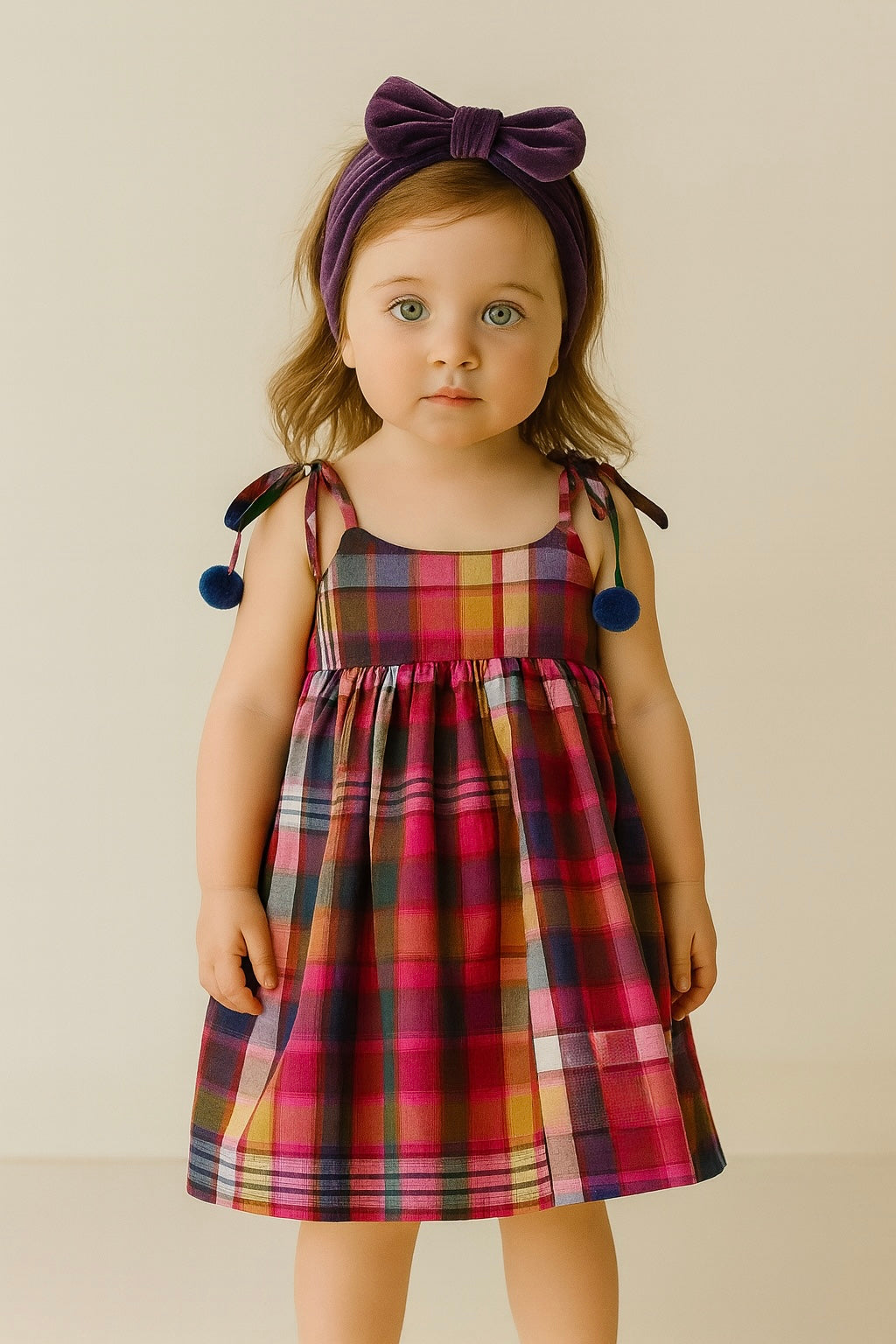 Vestido Colorido de Cuadros