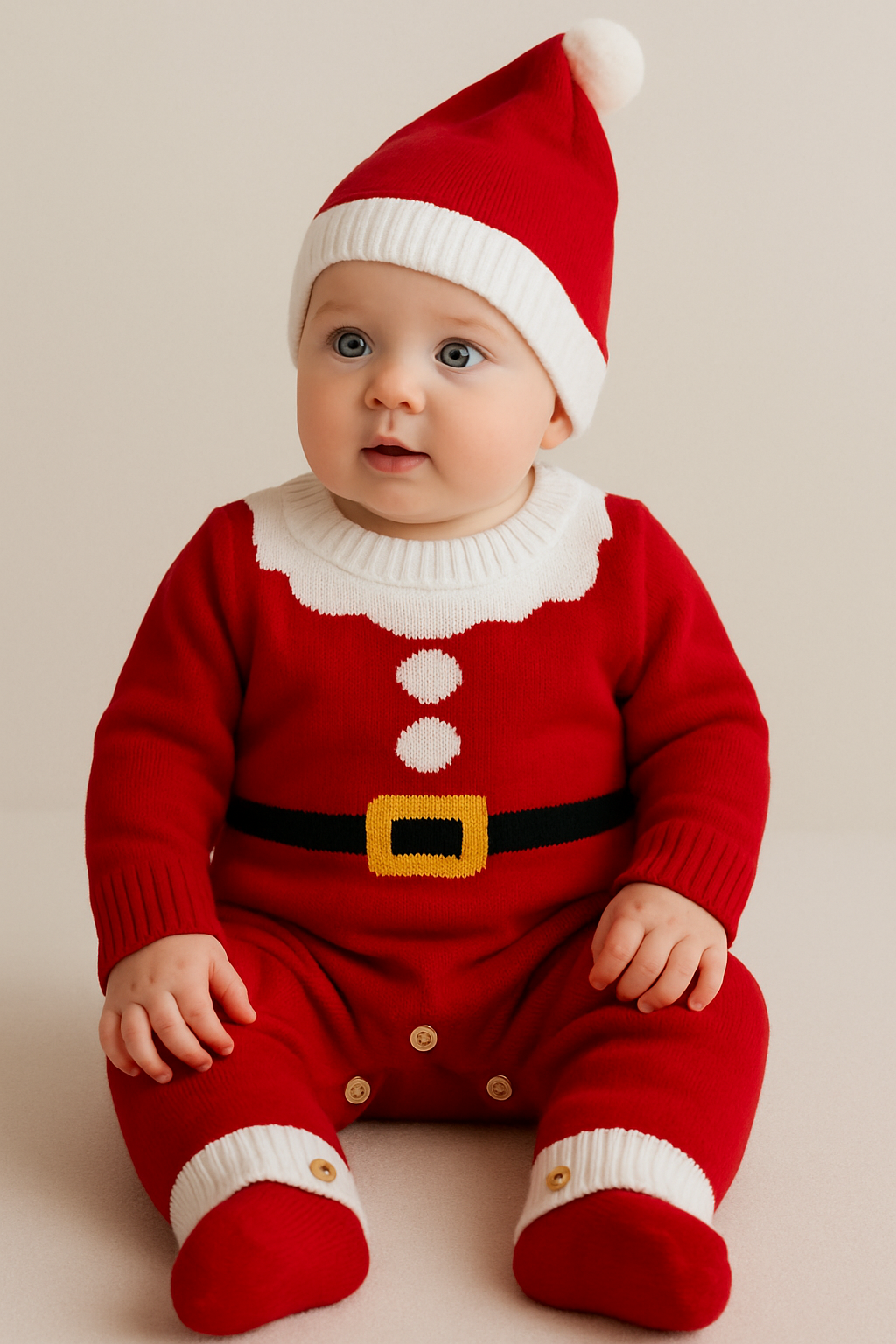 Pelele Traje de Santa con Gorro