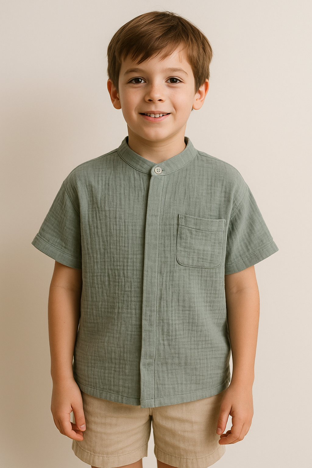 Camisa Over Size Lino Menta