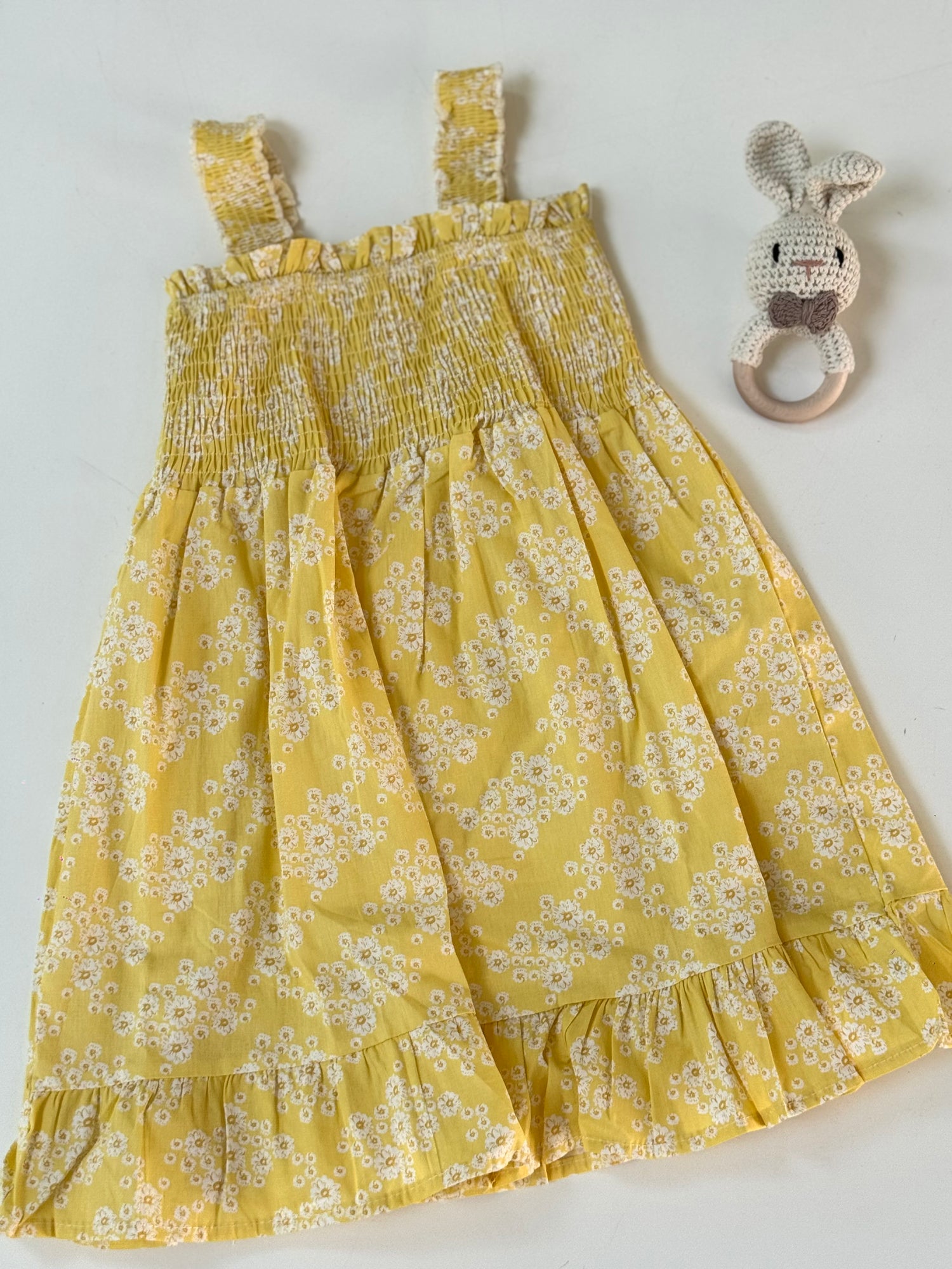 Vestido Amarillo de Tirantes Drapeado