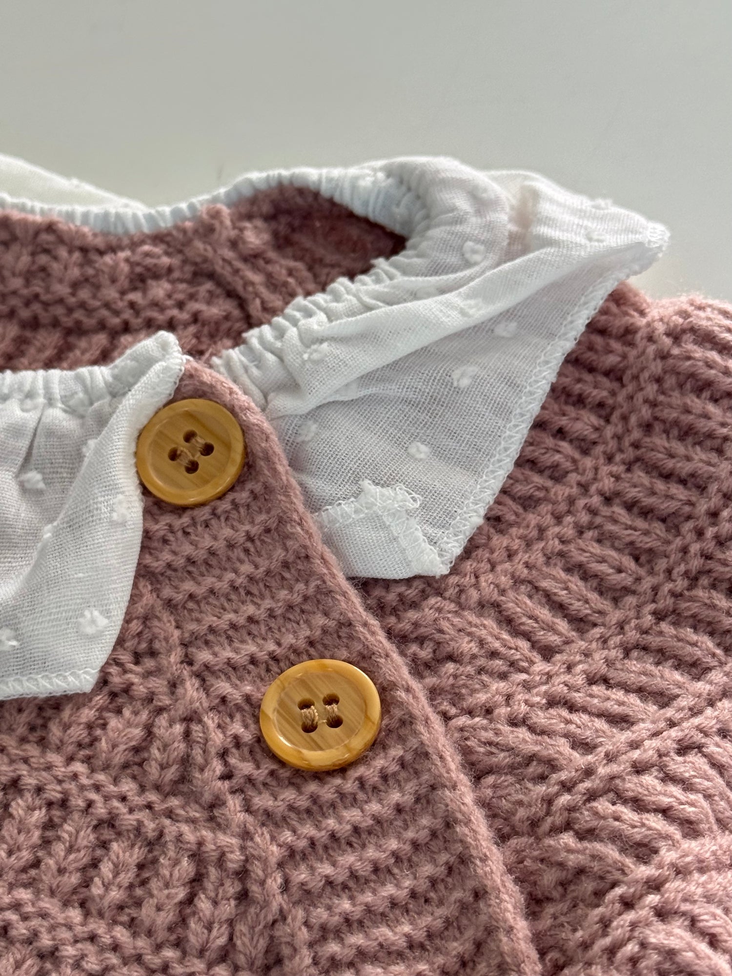 Set Tejido con Botones Rosa