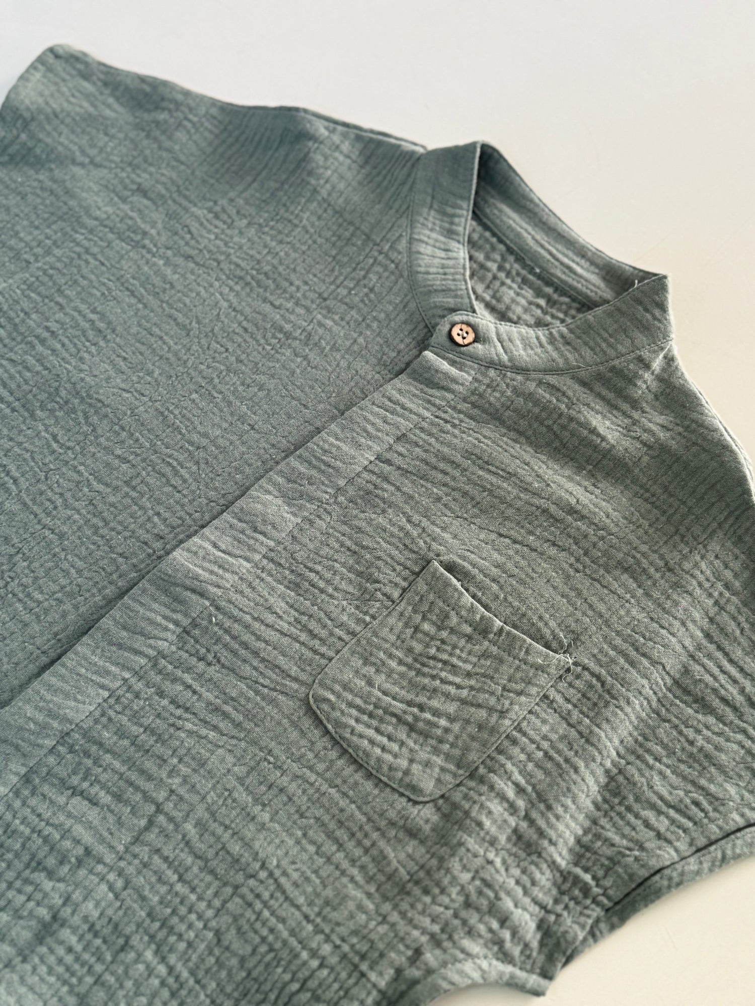 Camisa Over Size Lino Menta