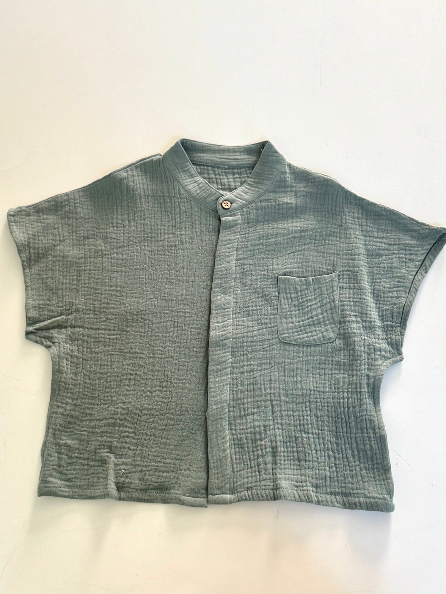 Camisa Over Size Lino Menta